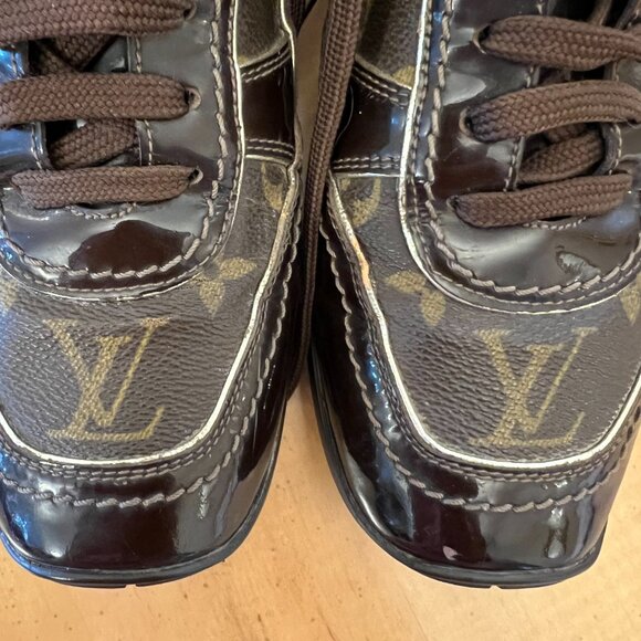 ✨ LOUIS VUITTON Monogram Patent Sneakers 👟🤎 EU 38.5 | Women’s 8 | 2006 RARE - Picture 3 of 8
